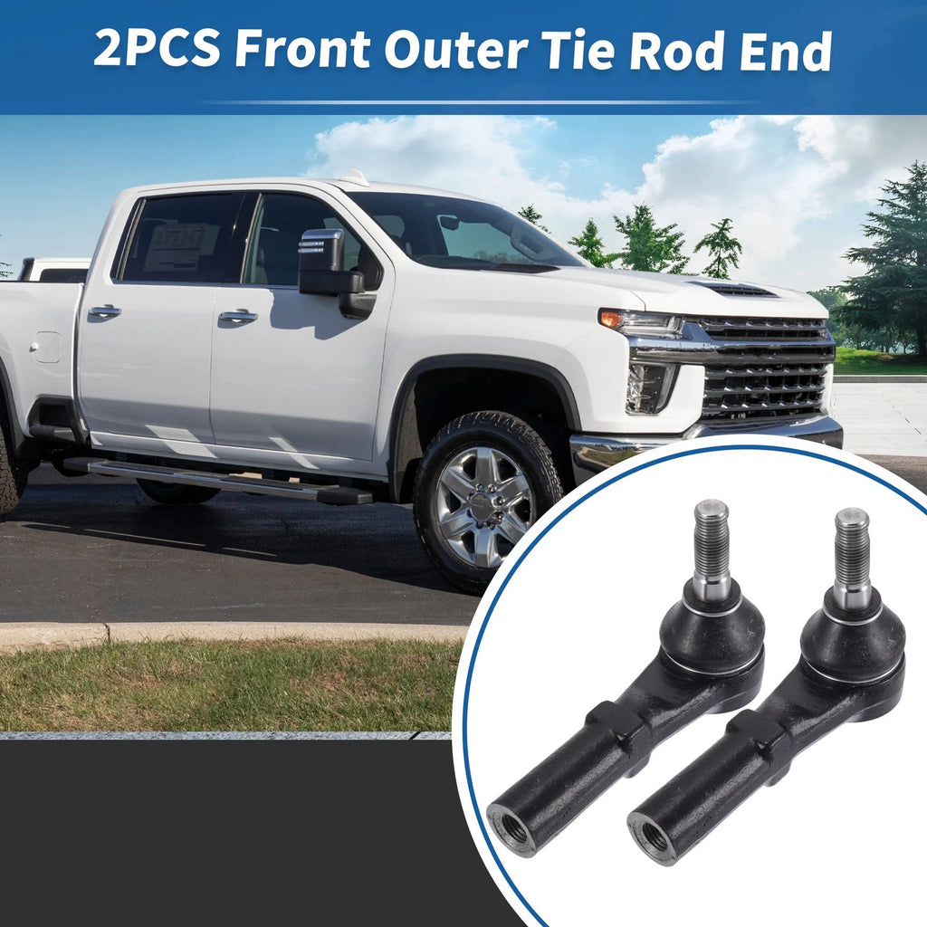 2pcs Front Outer Tie Rod End Links Replacement for Chevrolet Silverado 2500 (2007–2018)
