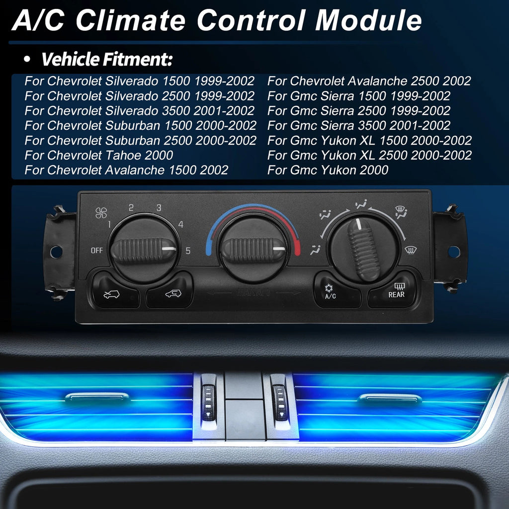 A/C Heater Climate Control Switch Module for Chevrolet Silverado (No. 599-218)