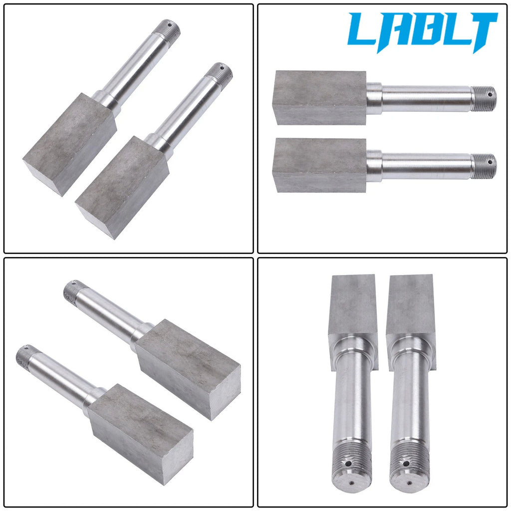 2 Pack Trailer Hub Kit & 1" Square BT8 Spindle with Bearing Kit 2000lbs