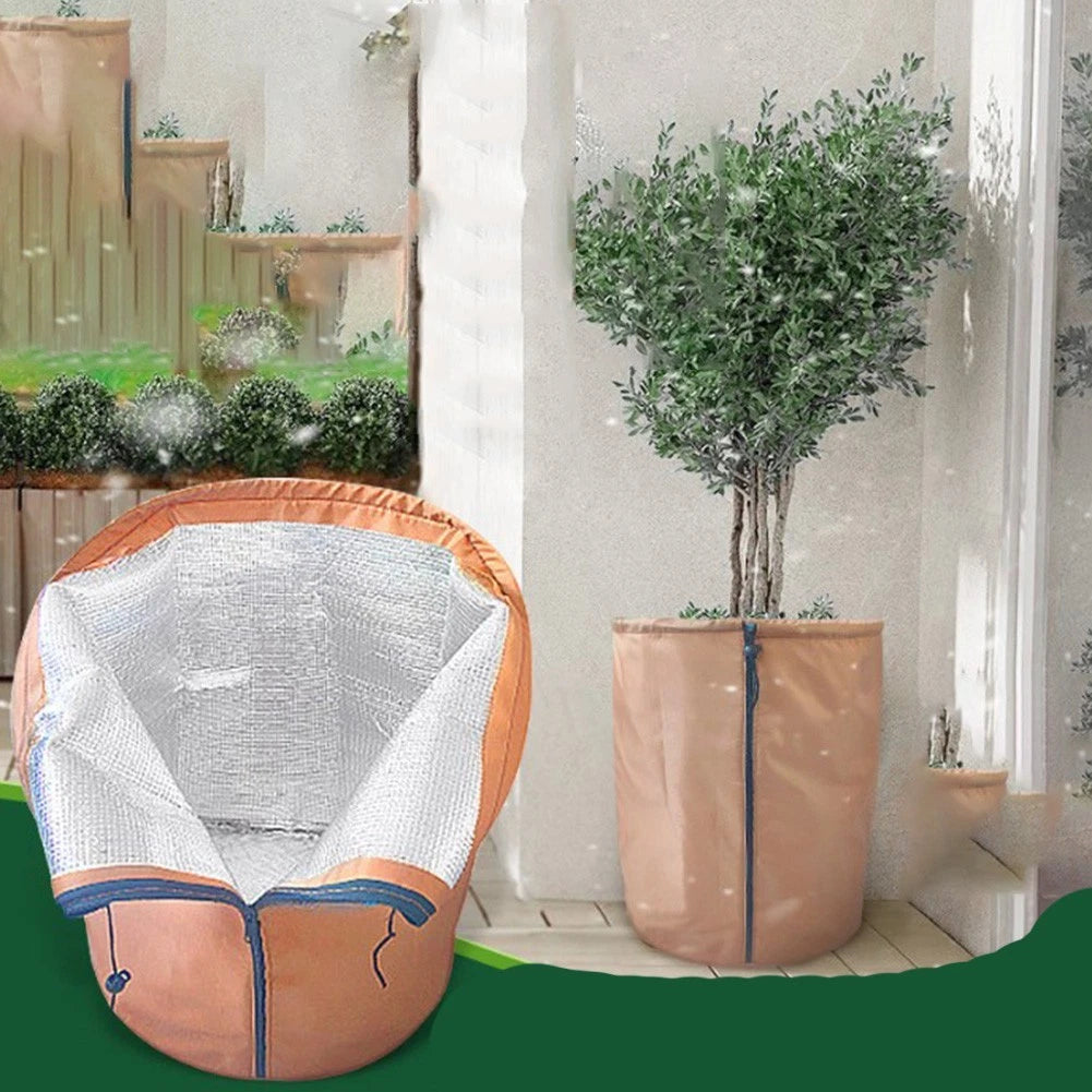 Full Coverage Insulation Cover for Garden Pots Protects from Frost