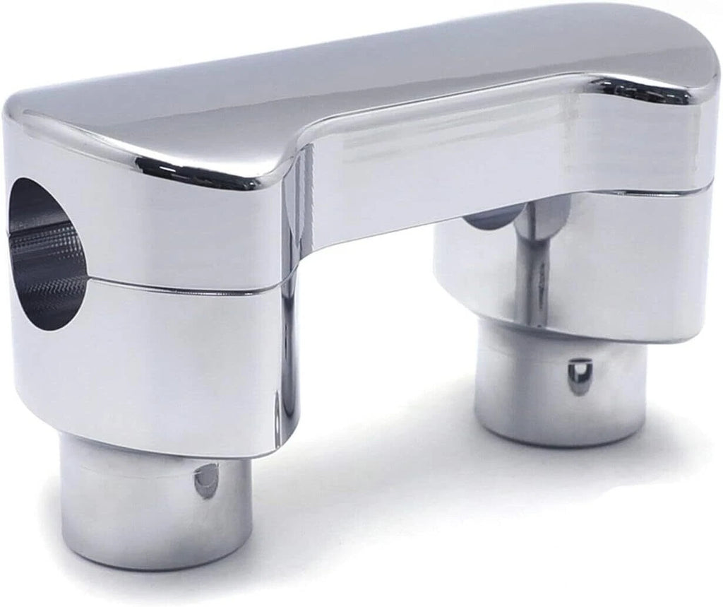 1" Hefty Handlebar Riser/Top Clamp Kit Chrome for Harley Softail
