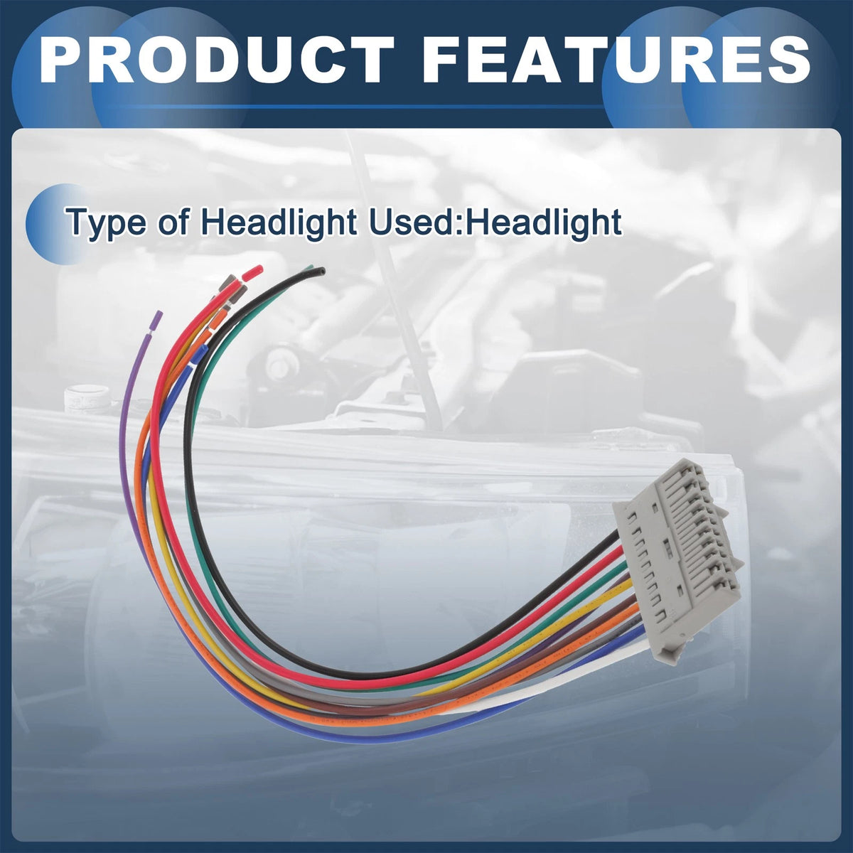Headlight Cable Repair Kit for Fiat Panda 169, Panda Van 169 (2003–2013)