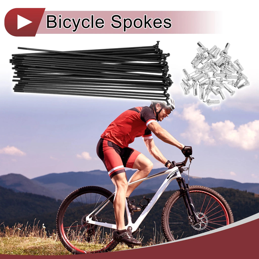 Set Bicycle Wheel Spokes 14G Carbon Steel 158 mm for Universal (—)