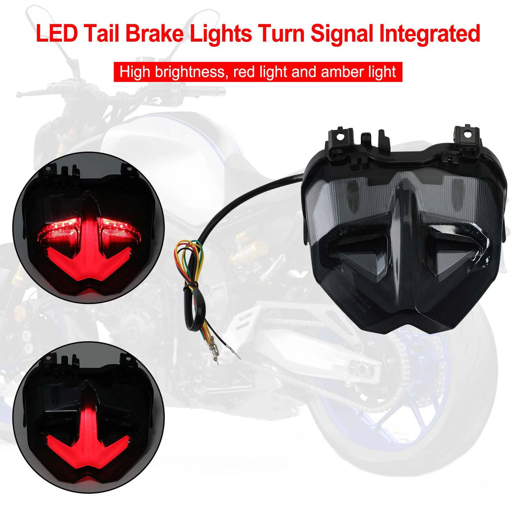 Tail Brake Lights Turn Signal for Yamaha MT-09 MT10 SP (2021–2023) Black