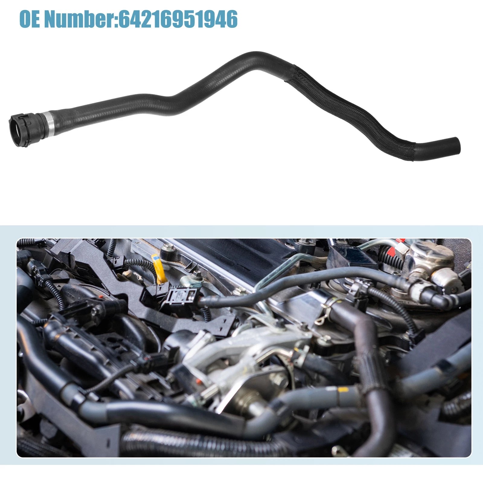 Engine Radiator Coolant Heater Hose Replacement for BMW 128i (2008–2013)