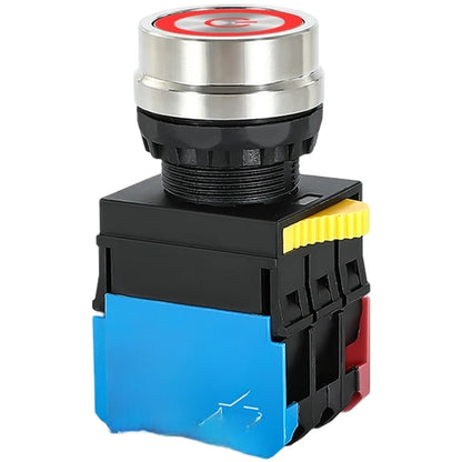 22mm Red Silver Push Button Switch for Industrial Applications (IP65)