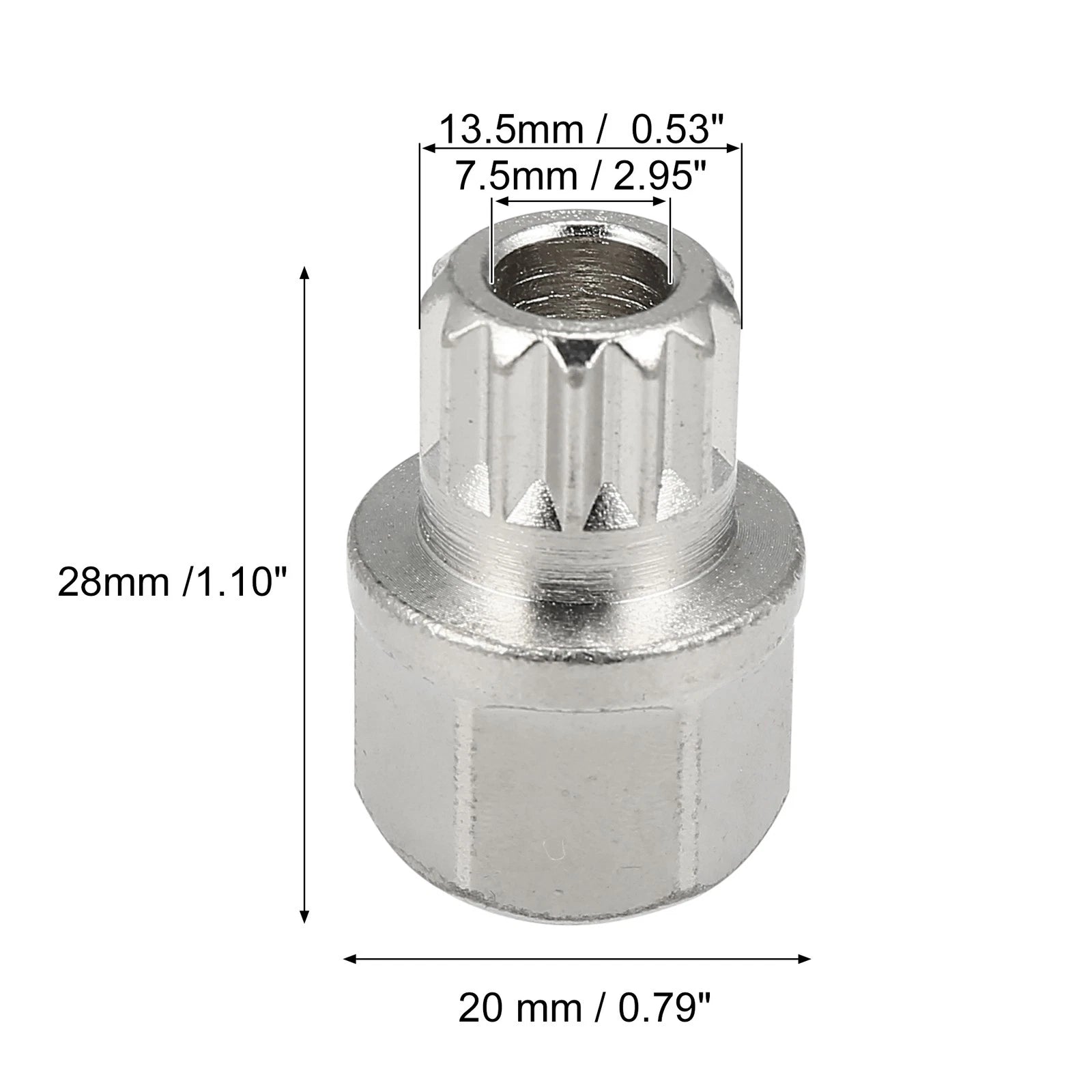 Anti Theft Wheel Lock Key for BMW Lug Nut Removal (2010–2021)
