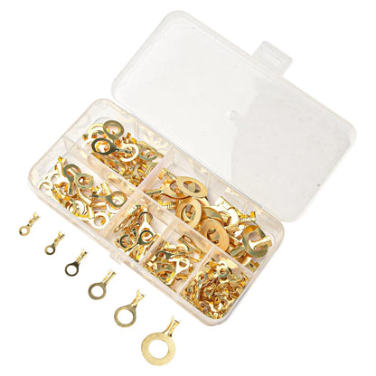150PCS Heavy Duty O Type Tab Connector Ring Terminal for Cable Wire