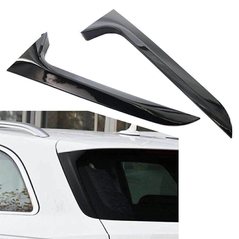 2X Rear Window Side Spoiler Canard Splitter Trim for Audi A6 C7 (2012–2018)