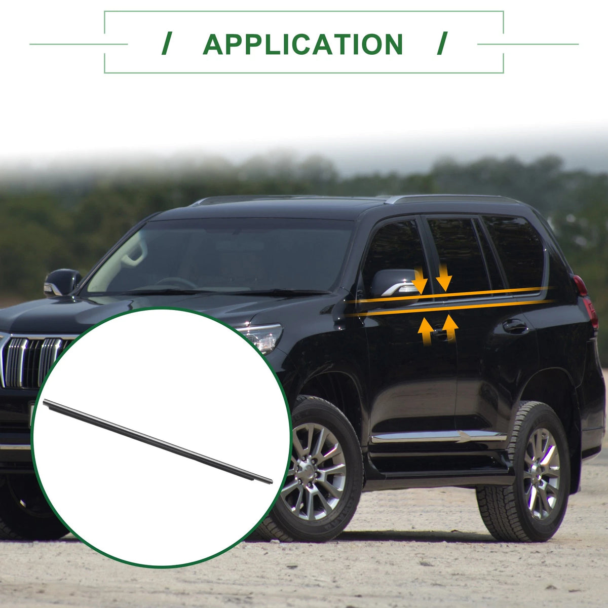 Front Right Window Weatherstrip Seal Replacement for Toyota Land Cruiser (2008–2023)