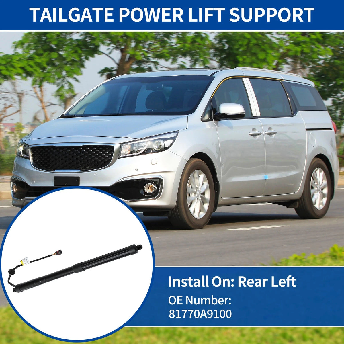 Rear Left Tailgate Power Lift Support for Kia Sedona (2015–2021) No. 81770A9100