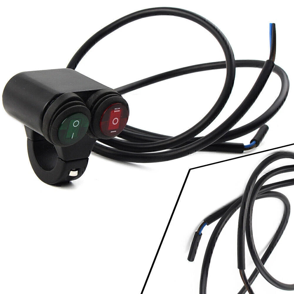 12V Fog Spot Light with Dual Button Switch for Motorbike (Universal Fit)
