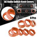 AC Radio Switch Knob Covers 8 Pc for Chevy Silverado GMC Sierra (2014–2018)