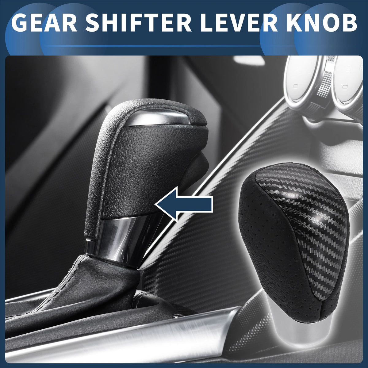 Automatic Gear Shifter Knob for Toyota Alphard 200 Series (2015–2020) Chrome Black