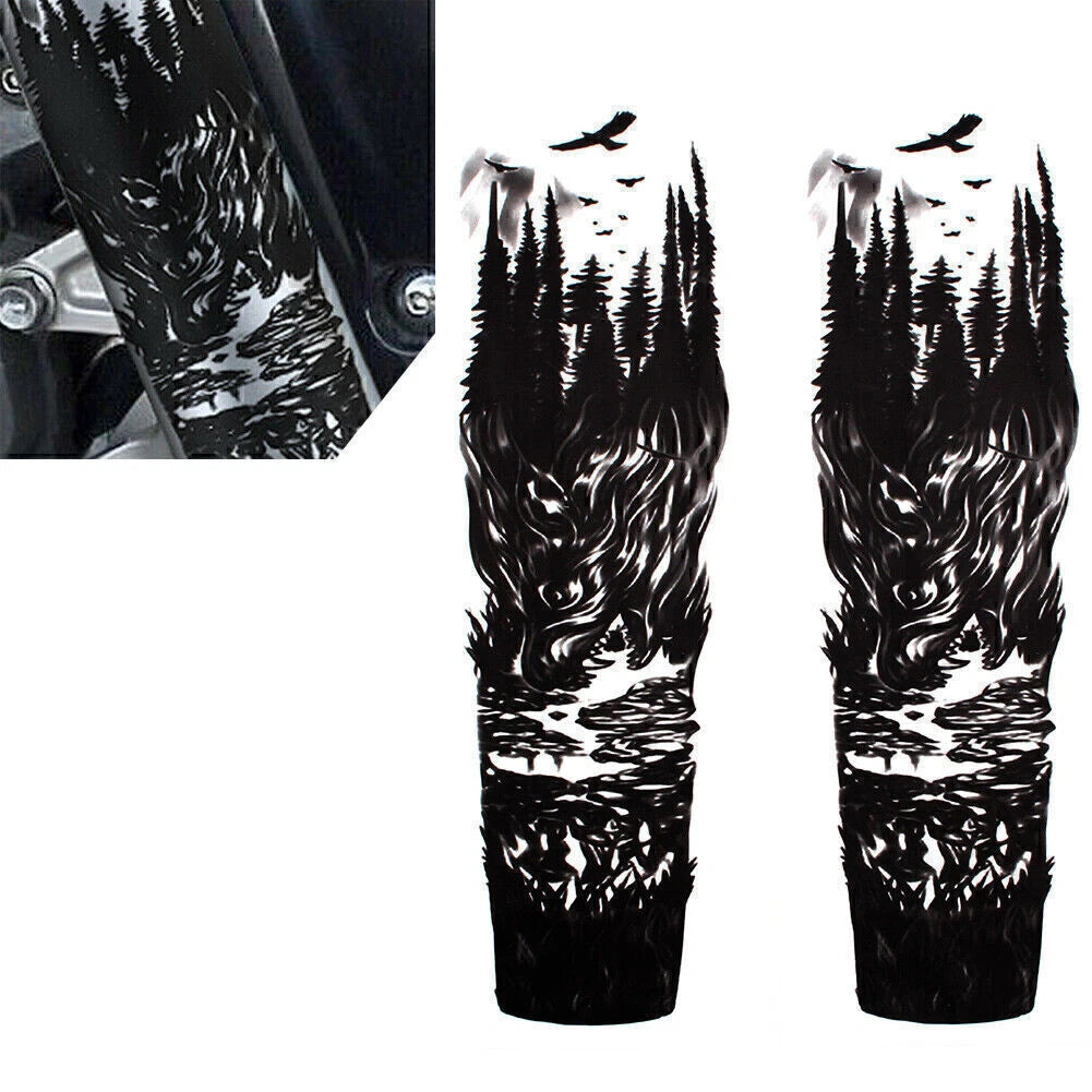 PVC Custom Front Fork Skull Decal Stickers for Harley Yamaha