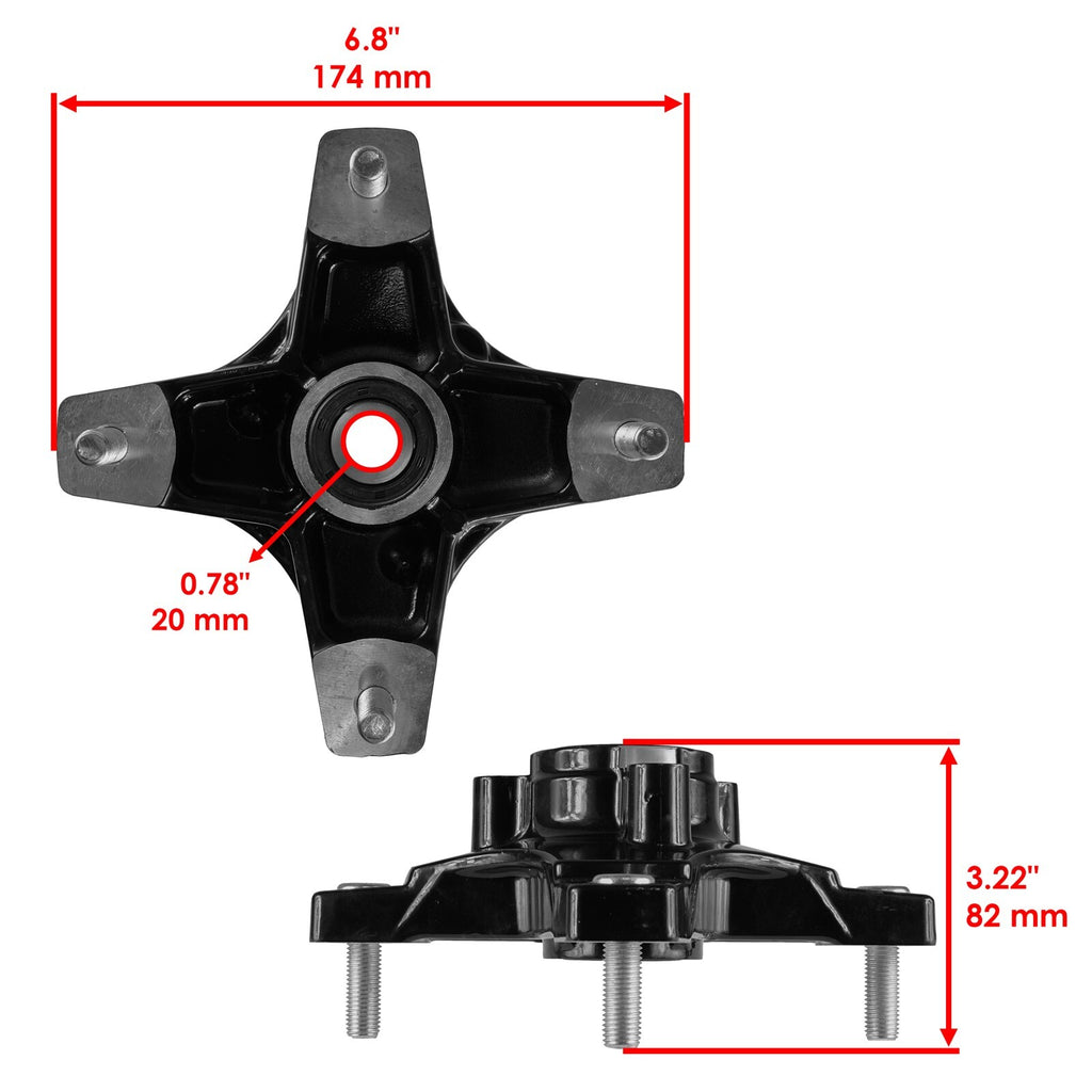 Qty 2 Wheel Hub Front Left Right Replacement for Honda (2003–2022)