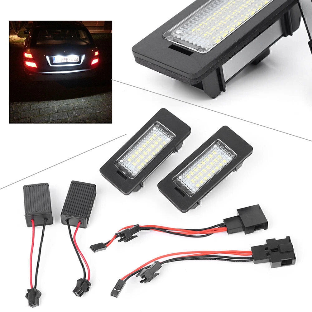 24SMD LED License Plate Light No Error for Audi A4 B8 S4 A5 S5 Q5 S TT quattro