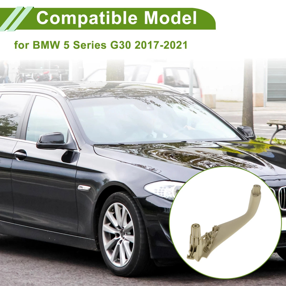 Door Panel Handle Pull Trim Cover for BMW 5 Series G30 (2017–2021) Beige
