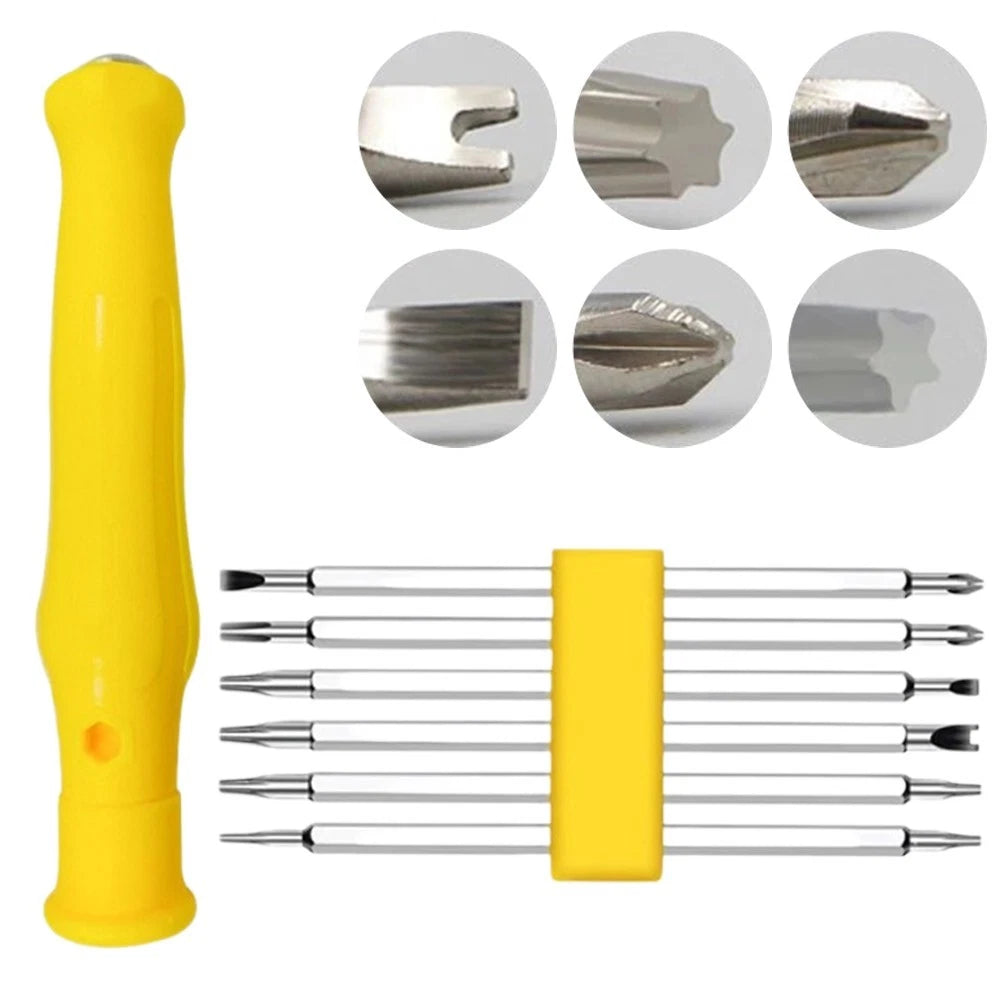Set of 6 Insulated Handle Screwdriver Bits for Home Improvement