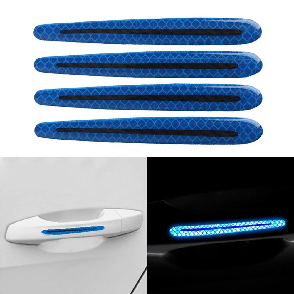 Universal Carbon Fiber Door Handle Reflective Sticker Scratch Protection