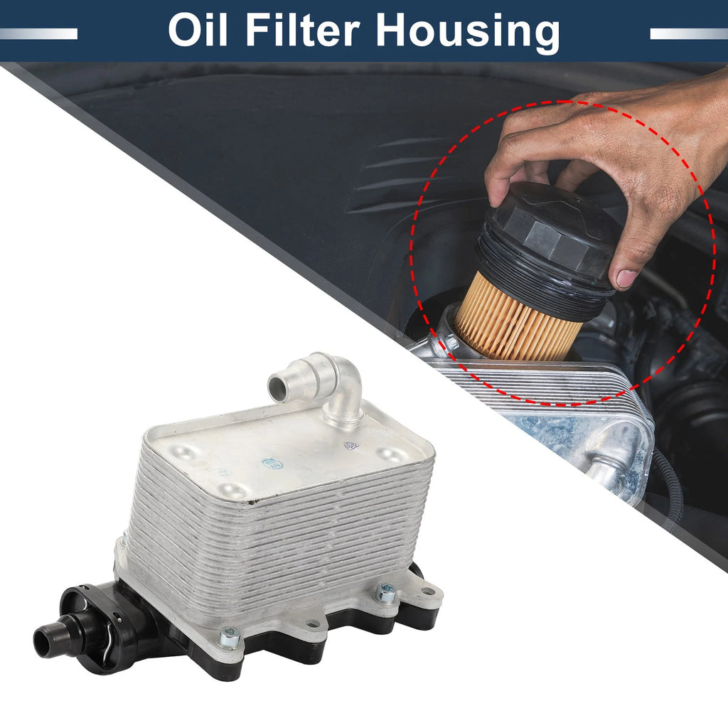 Engine Oil Cooler Filter Housing Replacement for BMW 5 6 7 Series (2011–2016)