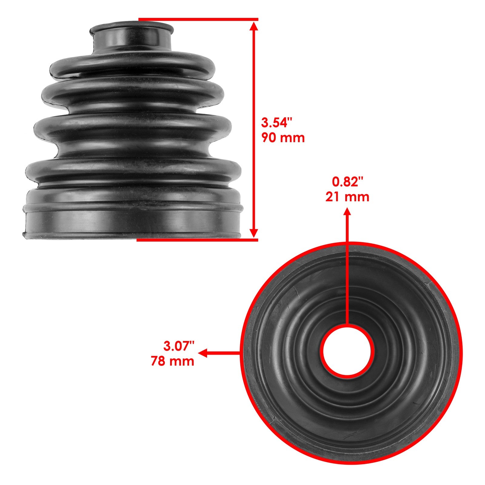 Rear Axle CV Boot Kit Inner Outer for Can Am Outlander Max 500 650 800 (06–07)
