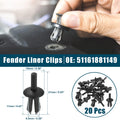 Fender Liner Clips Replacement Fit for BMW 128i (2008–2013) Black 20 Pcs