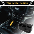 Center Console Cup Holder for Dodge Ram 1500 2500 3500 Coin Tray Black (2013–2024)