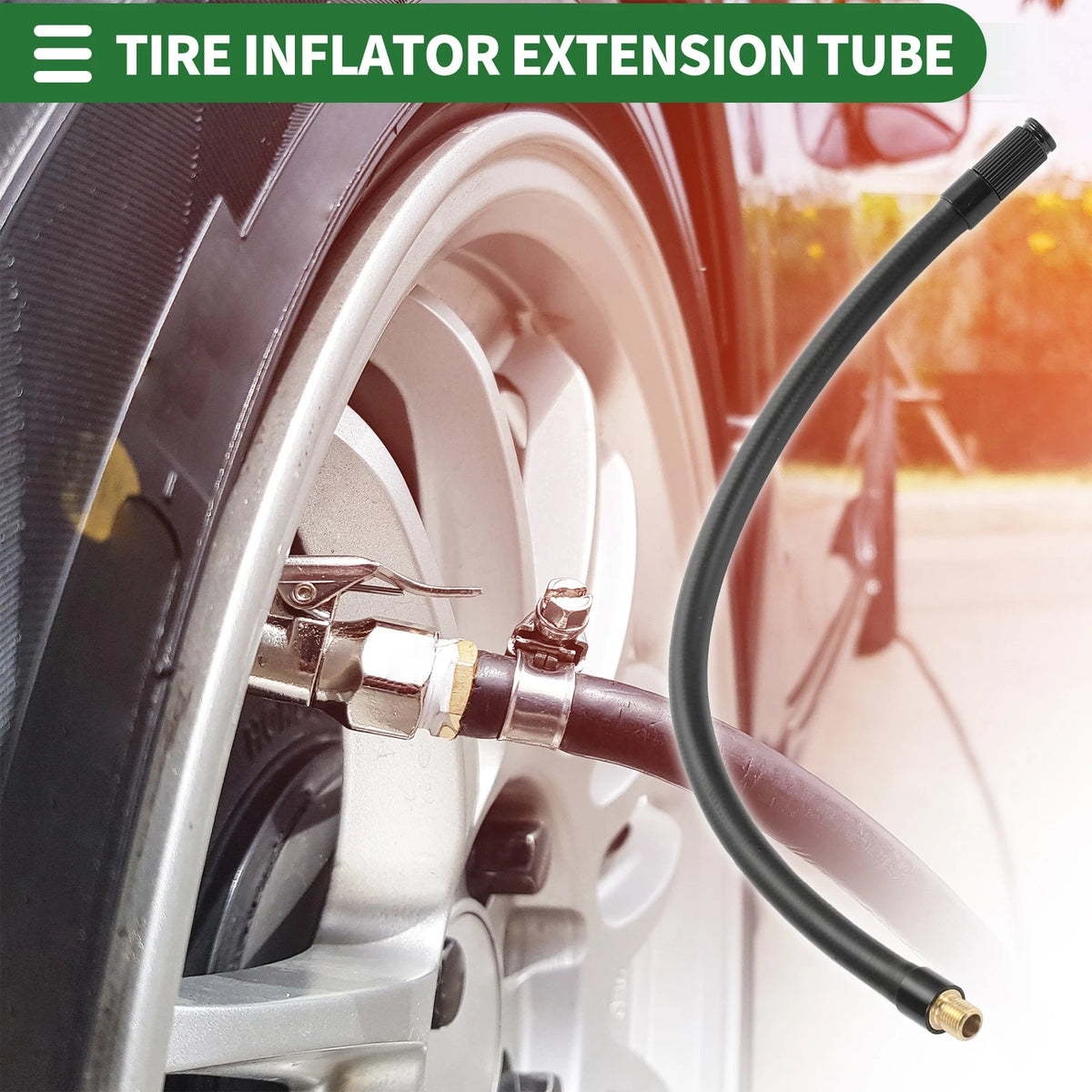 12.60in Tire Inflator Extension Tube 0.305in for Car Bicycle (32TPI)