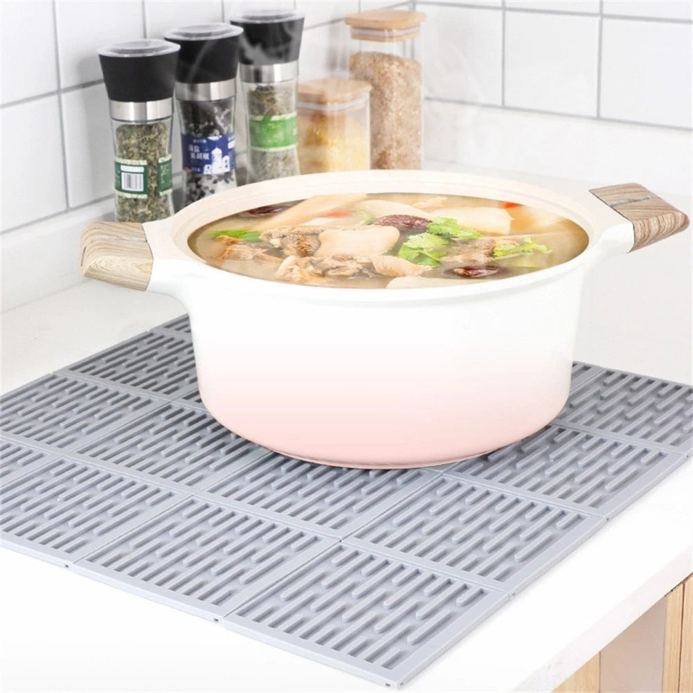 4X Customizable Silicone Drying Mats for Kitchen Use
