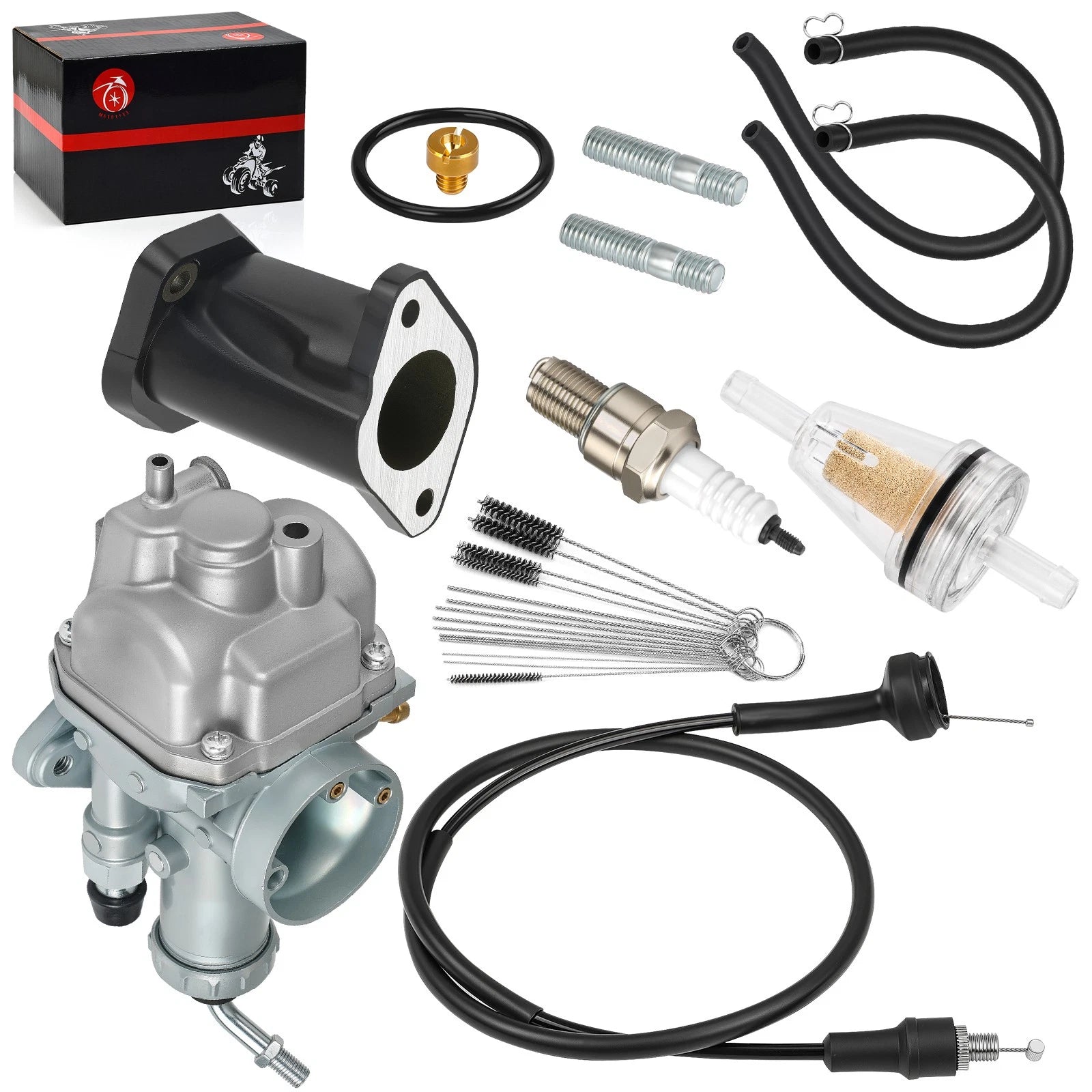 Carburetor for Yamaha Timberwolf YFB250 (1992–2000) Cable Intake Manifold