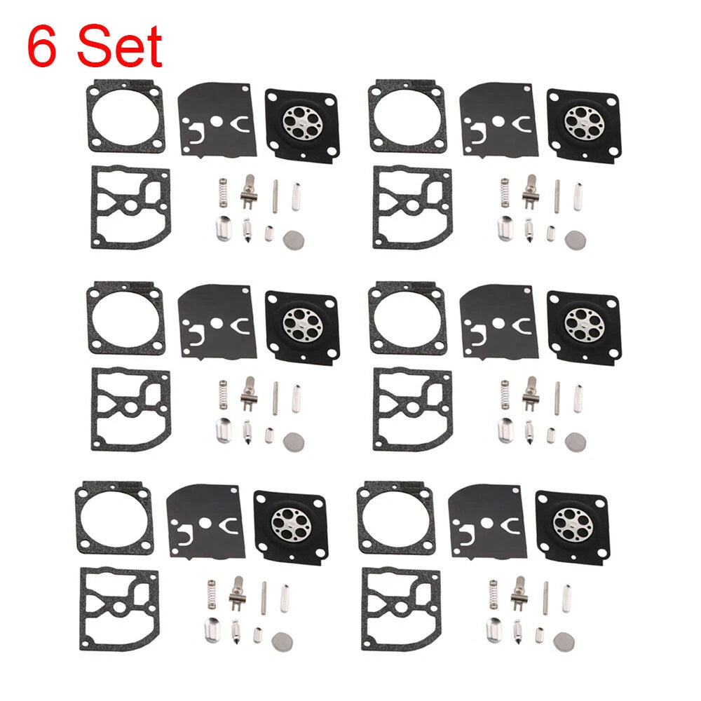 Set of 6 Carburetor Rebuild Kits for Stihl HS45 FS55 FS38 BG45 (RB-100 C1Q)