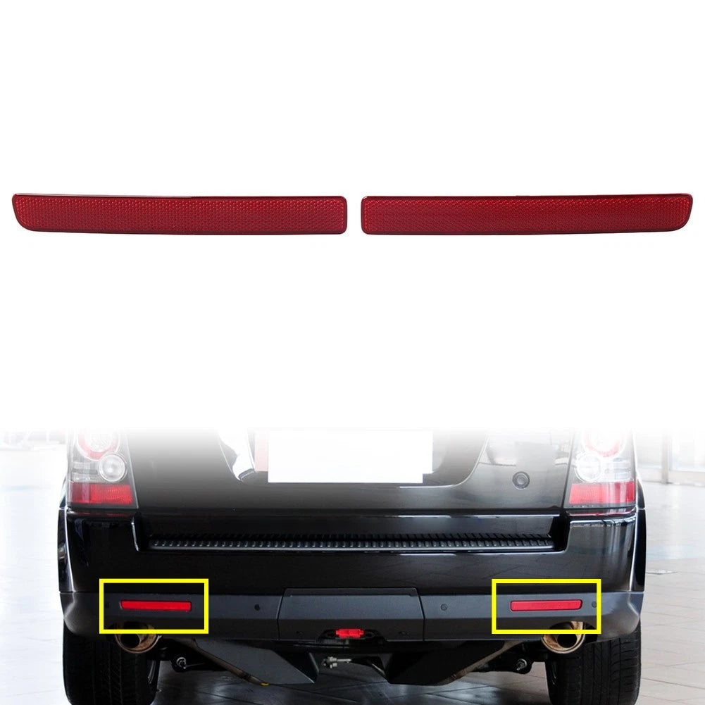 2X Rear Bumper Reflector Warning Strips for Land Rover Discovery 3 & 4