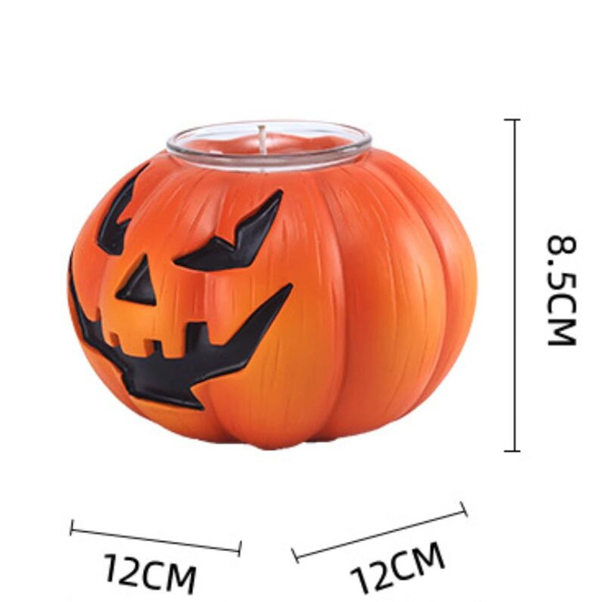Resin Halloween Pumpkin Candlestick Holder Prop Statue Gifts