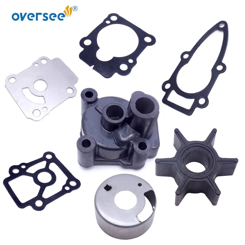 Water Pump Impeller Repair Kit & Pump Case for Tohatsu Nissan 6-9.8HP (N/A)