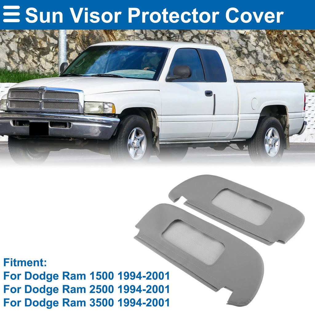 Sun Visor Cover Leather Gray for Dodge Ram 1500 (1994–2001)