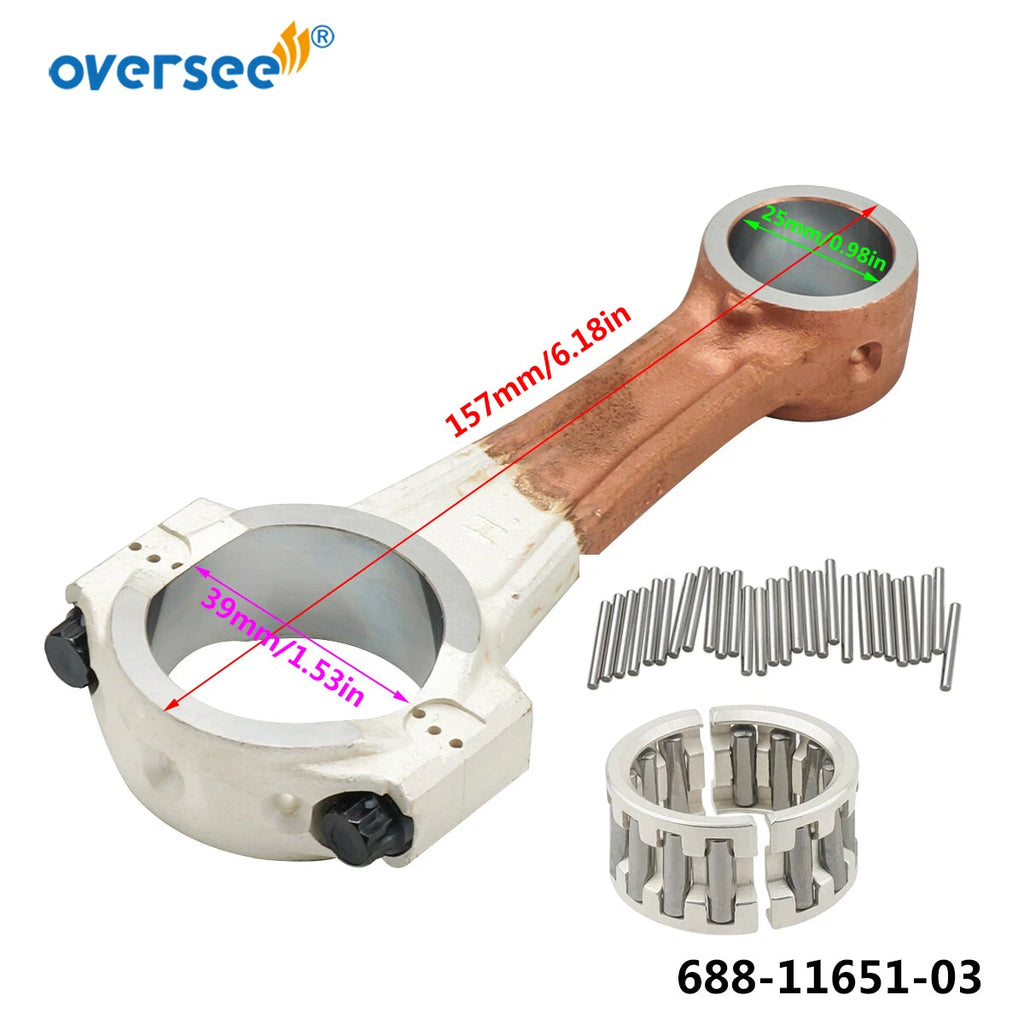 Connecting Rod Kit 688-11651-03 & 93310-730V8 for Yamaha 48-85HP (1984–1999)