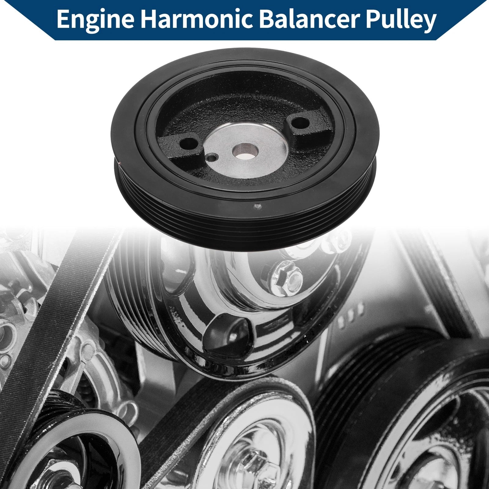 Engine Harmonic Balancer Crank Pulley for Kia Sportage 6 Groove (2000–2010)