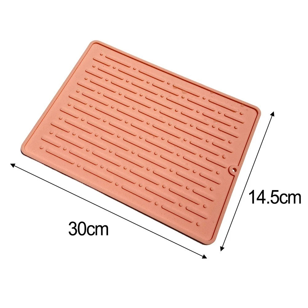 Flexible Silicone Drain Pad for Kitchen (12x8 Inch)