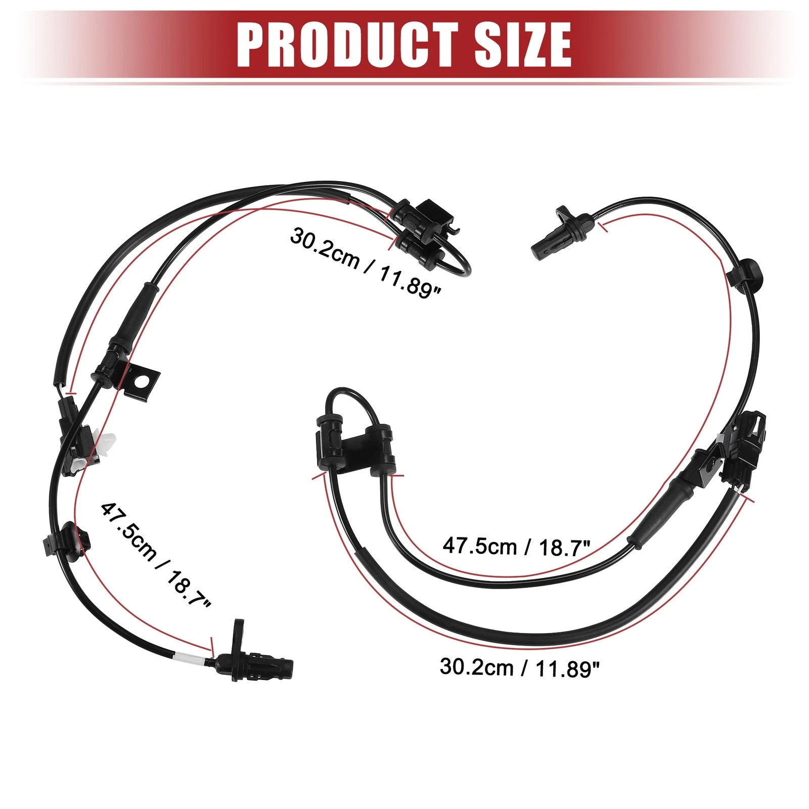 ABS Wheel Speed Sensor Pair Replacement for Hyundai Sonata (2001–2020)
