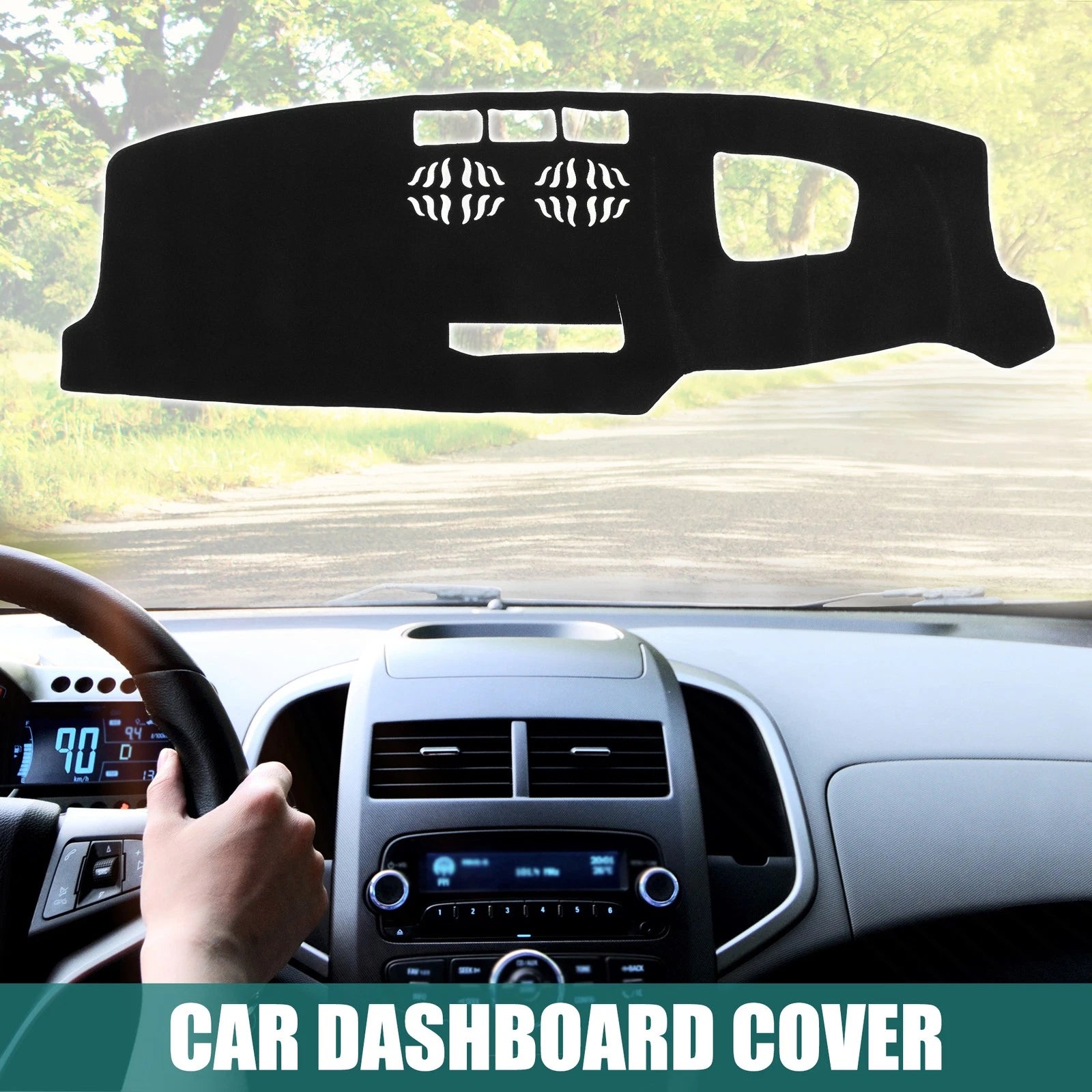 Dashboard Cover Black Anti-slip Mat Protector for Mazda CX-5 (2017–2022)