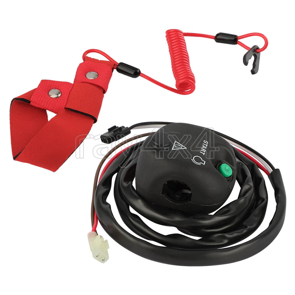 Handlebar Start Stop Switch Box & Safety Lanyard for Yamaha WaveRunner EX (2017–2023)