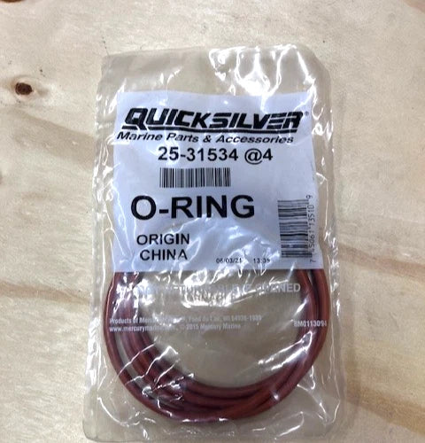 Set of 4 Bell Housing O-Rings for Mercury Marine (Part Numbers: 25-31534, 25-8M0214920)