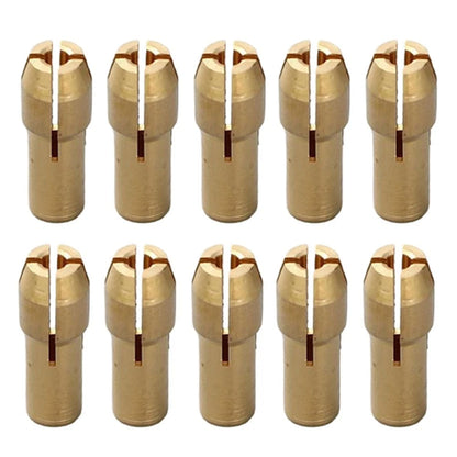 10pcs Brass Drill Chuck Adapter for Mini Rotary Tools (0.5-3.2mm)