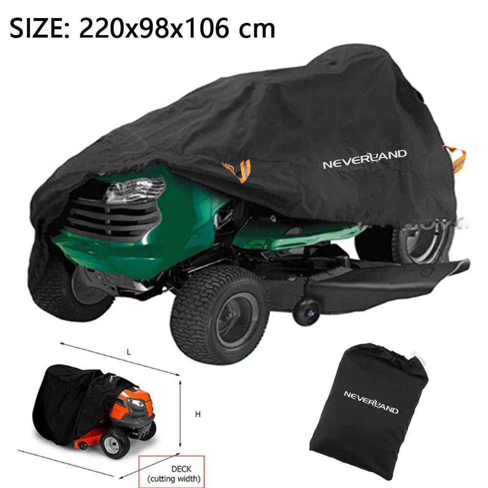 Lawn Mower Tractor Cover Waterproof UV Dust Rain Snow Wind Protector