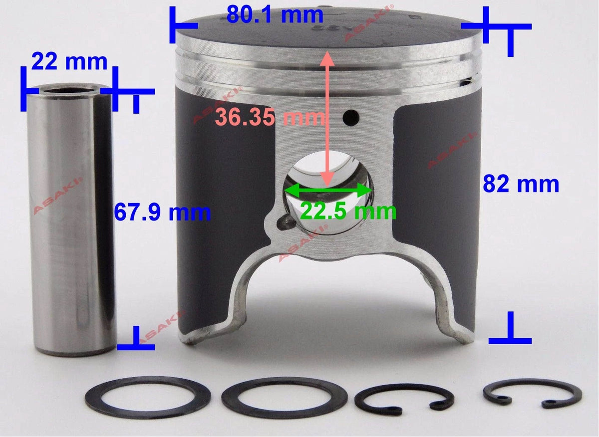 Piston Kit 66V-11631-00 Oversize 0.75 for Yamaha Jet Ski GP1200R (1996–2001)