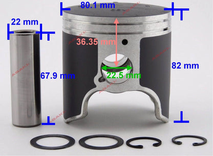Piston Kit 66V-11631-00 Oversize 0.75 for Yamaha Jet Ski GP1200R (1996–2001)
