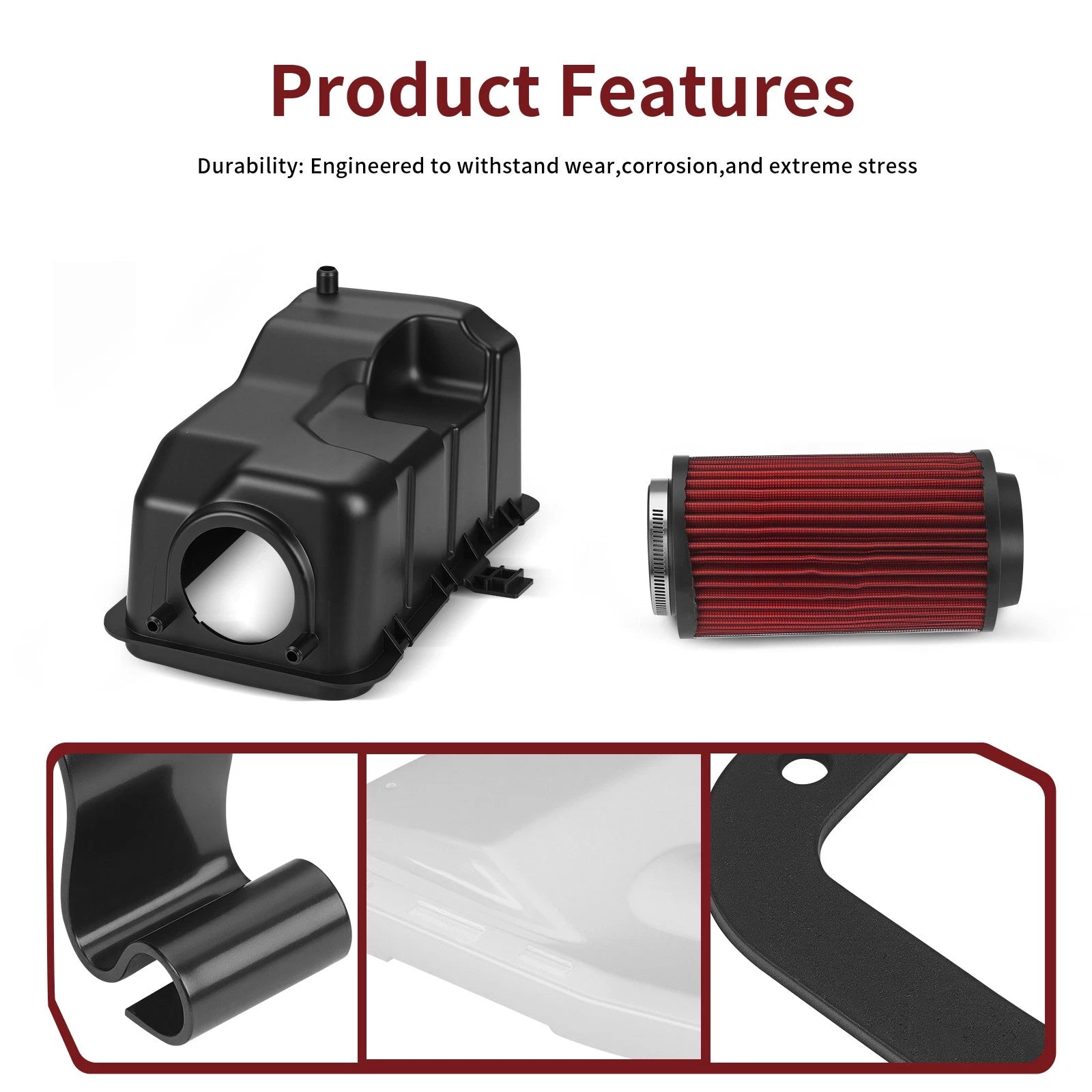 Air Filter Box & Lid & Clip & Seal Kit for Polaris Sportsman 500 4x4 (2001)