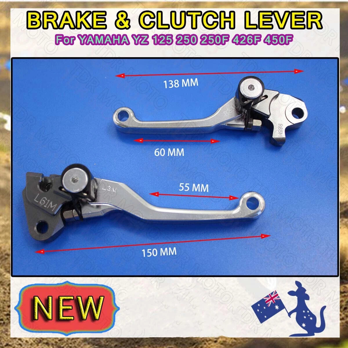 Brake & Clutch Levers for Yamaha YZ125/250 (2008–2014)