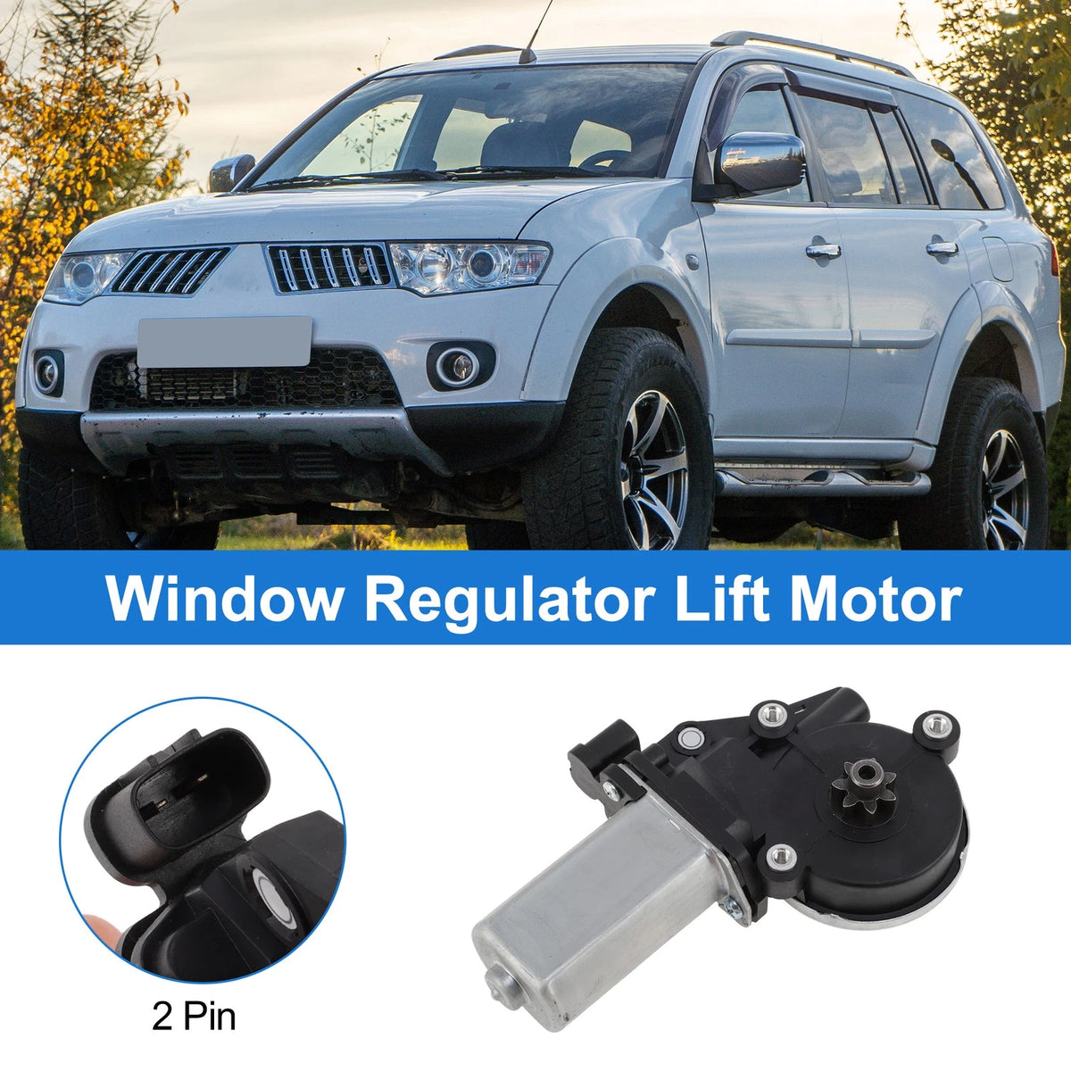 Power Window Regulator Lift Motor Left for Mitsubishi Pajero Sport 2 (2011–2020)